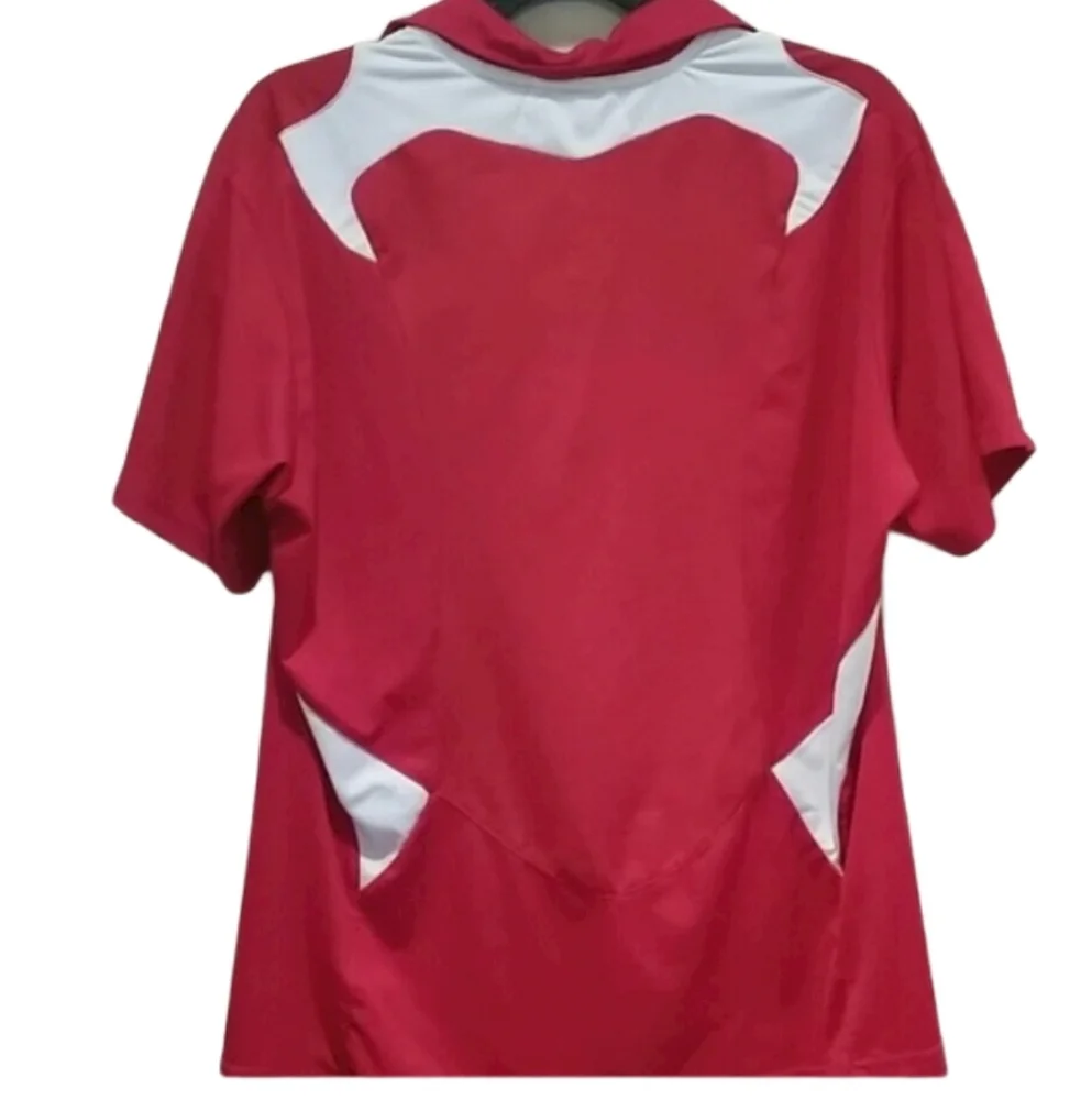 ADIDAS Climate Red/White Soccer Polo EUC sz XL